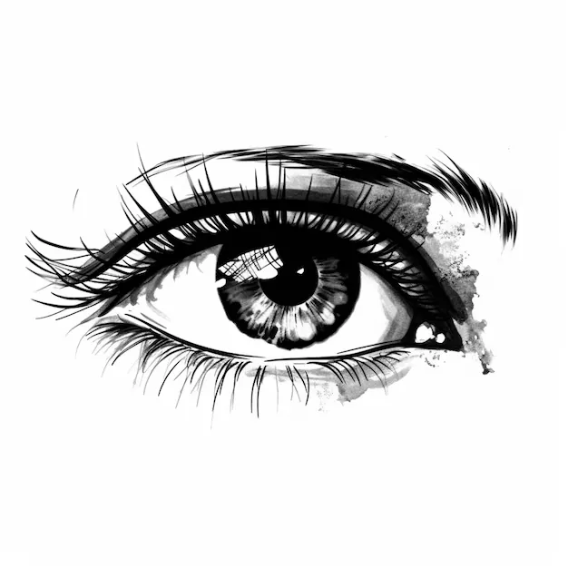 Dessin noir et blanc d'un œil - les mouvements oculaires au cœur de l'EMDR